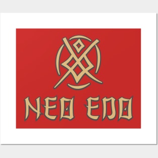 Samurai Rabbit Neo Edo Emblem Posters and Art